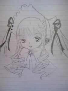 Rating: Safe Score: 0 Tags: 1girl image maid_headdress monochrome ribbon shinku sketch solo upper_body User: admin