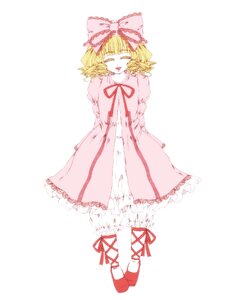 Rating: Safe Score: 0 Tags: 1girl :d blonde_hair bow closed_eyes dress full_body hina_ichigo hinaichigo image long_sleeves open_mouth pink_bow pink_dress red_footwear ribbon short_hair smile solo standing striped white_legwear User: admin