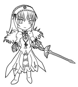 Rating: Safe Score: 0 Tags: 1girl artist_request auto_tagged boots dress flower frills greyscale hairband image lineart long_hair long_sleeves looking_at_viewer monochrome ribbon rozen_maiden simple_background smile solo standing suigintou weapon white_background User: admin