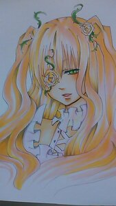 Rating: Safe Score: 0 Tags: 1girl eyepatch flower frills green_eyes hair_flower hair_ornament image kirakishou long_hair marker_(medium) parted_lips rose solo traditional_media veil watercolor_(medium) User: admin