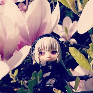 Rating: Safe Score: 0 Tags: 1girl bangs blonde_hair blurry blurry_foreground depth_of_field doll dress frilled_sleeves frills hairband lolita_hairband long_hair long_sleeves looking_at_viewer out_of_frame plant smile solo solo_focus suigintou very_long_hair wings User: admin
