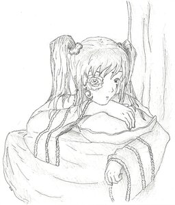 Rating: Safe Score: 0 Tags: 1girl angel angel_wings blush chain dress feathered_wings flower graphite_(medium) greyscale hair_ornament image kirakishou long_hair long_sleeves monochrome rose solo traditional_media twintails upper_body wings User: admin
