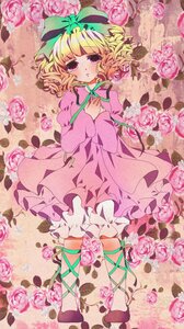 Rating: Safe Score: 0 Tags: 1girl blonde_hair blush cross-laced_footwear dress flower frills hinaichigo image pink_dress pink_flower pink_rose red_eyes ribbon rose short_hair solo vines User: admin