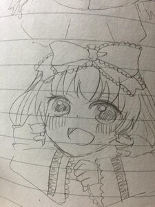 Rating: Safe Score: 0 Tags: 1girl blush bow frills greyscale hair_bow hakurei_reimu hinaichigo image looking_at_viewer monochrome open_mouth solo tears traditional_media User: admin