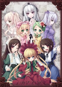 Rating: Safe Score: 0 Tags: 6+girls asa_(swallowtail) bangs barasuishou blonde_hair blue_eyes blush bonnet bow brown_hair commentary_request doll_joints dress drill_hair eyebrows_visible_through_hair flower frills green_eyes green_hair hair_between_eyes hair_ornament hairband heart heterochromia highres hina_ichigo image joints kanaria kirakishou long_hair long_sleeves multiple multiple_girls one_eye_closed open_mouth photoshop_(medium) pink_bow purple_hair red_eyes rose rozen_maiden shinku short_hair siblings silver_hair sisters smile souseiseki suigintou suiseiseki tagme twins twintails very_long_hair yellow_eyes User: admin