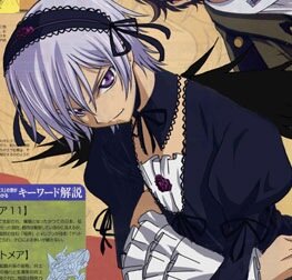 Rating: Safe Score: 0 Tags: 1boy 1girl detached_collar dress frilled_sleeves frills hairband image lolita_fashion lolita_hairband long_sleeves looking_at_viewer puffy_sleeves purple_eyes short_hair smile solo suigintou upper_body User: admin