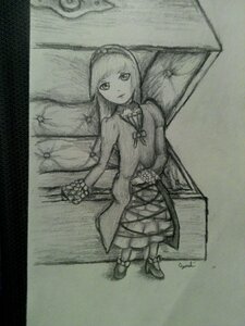 Rating: Safe Score: 0 Tags: 1girl expressionless greyscale image looking_at_viewer monochrome photo short_hair sketch solo standing suigintou traditional_media User: admin