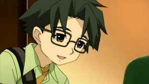 Rating: Safe Score: 0 Tags: 1boy :d bangs black_hair brown_eyes collared_shirt glasses human looking_at_viewer necktie open_mouth sakurada_jun screenshot shirt smile solo User: admin