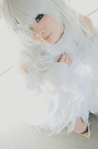 Rating: Safe Score: 0 Tags: 1girl bangs closed_mouth eyepatch kirakishou lips long_hair long_sleeves looking_at_viewer photo solo sweater upper_body white_hair User: admin