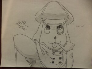Rating: Safe Score: 0 Tags: 1girl :p hat kunkun looking_at_viewer monochrome photo signature sketch smile solo tongue tongue_out traditional_media upper_body User: admin
