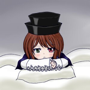 Rating: Safe Score: 0 Tags: 1girl bangs blush brown_hair frills gradient gradient_background hat heterochromia image long_sleeves looking_at_viewer red_eyes short_hair simple_background solo souseiseki suiseiseki User: admin