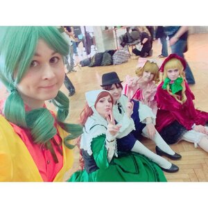 Rating: Safe Score: 0 Tags: blonde_hair dress hat long_hair long_sleeves multiple_cosplay multiple_girls tagme User: admin