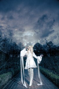 Rating: Safe Score: 0 Tags: 1girl bird cloud dress flower kirakishou long_hair long_sleeves outdoors sky solo standing tree white_dress white_hair wide_sleeves User: admin