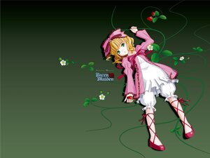 Rating: Safe Score: 0 Tags: 1girl blonde_hair bloomers bow dress flower fruit green_eyes hina_ichigo hinaichigo image long_sleeves looking_at_viewer object_namesake pink_bow plant ribbon short_hair solo underwear vines white_bloomers User: admin