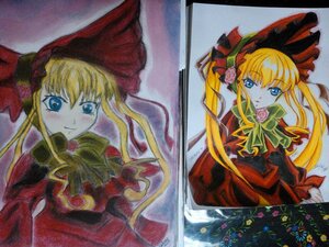 Rating: Safe Score: 0 Tags: 2girls blonde_hair blue_eyes bonnet bow bowtie dress flower green_bow green_neckwear hat image long_hair long_sleeves looking_at_viewer marker_(medium) multiple_girls photo red_dress rose shikishi shinku sidelocks solo traditional_media twintails User: admin