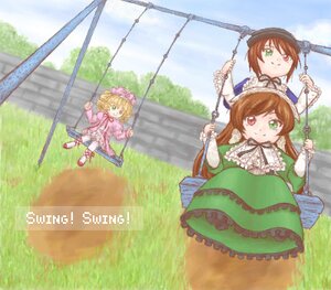 Rating: Safe Score: 0 Tags: 3girls blonde_hair bow brown_hair dress grass green_eyes hat heterochromia hina_ichigo image long_hair long_sleeves multiple multiple_girls outdoors pink_bow red_eyes short_hair siblings sisters smile souseiseki suiseiseki tagme twins User: admin