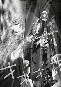 Rating: Safe Score: 0 Tags: 2girls blood boots closed_eyes comic doujinshi dress greyscale hijiri_byakuren image long_hair monochrome multicolored_hair multiple_girls solo suigintou thighhighs User: admin