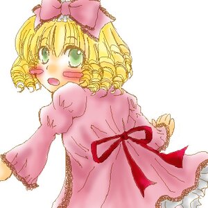 Rating: Safe Score: 0 Tags: 1girl blonde_hair blush bow dress drill_hair green_eyes hair_bow hina_ichigo hinaichigo image long_sleeves looking_at_viewer looking_back oekaki open_mouth pink_bow pink_dress short_hair simple_background solo white_background User: admin
