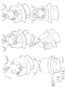 Rating: Safe Score: 0 Tags: 1boy closed_eyes doujinshi doujinshi_#140 eyebrows_visible_through_hair hat image looking_at_viewer monochrome multiple multiple_views neck_ribbon ribbon short_hair signature smile User: admin