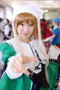 Rating: Safe Score: 0 Tags: 3d apron blonde_hair blurry blurry_background blurry_foreground depth_of_field dress head_scarf lips long_hair looking_at_viewer photo pointy_ears realistic red_eyes smile solo suiseiseki User: admin