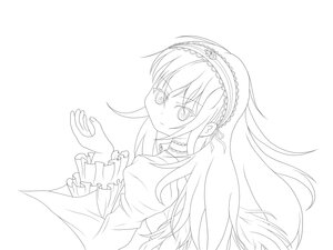 Rating: Safe Score: 0 Tags: 1girl dress expressionless floating_hair frills greyscale hairband image long_hair long_sleeves looking_at_viewer monochrome serious simple_background solo suigintou upper_body very_long_hair white_background User: admin