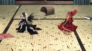 Rating: Safe Score: 0 Tags: battle bird black_hair crow feathers hat image long_hair pair petals shinku suigintou sword weapon User: admin