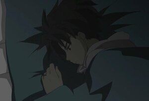 Rating: Safe Score: 0 Tags: 1boy black_eyes black_hair dark expressionless human long_sleeves lying profile sakurada_jun screenshot solo spiked_hair upper_body User: admin