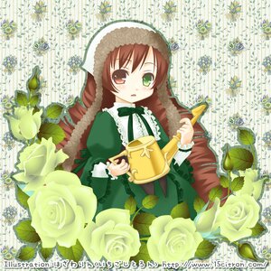 Rating: Safe Score: 0 Tags: 1girl brown_hair dress flower frills green_dress green_eyes hat heterochromia image long_hair long_sleeves looking_at_viewer red_eyes rose solo suiseiseki watering_can white_rose yellow_flower yellow_rose User: admin