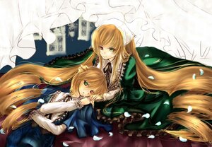 Rating: Safe Score: 0 Tags: 2girls blonde_hair curtains dress frills green_eyes heterochromia image long_hair long_sleeves lying multiple_girls pair petals red_eyes siblings sisters souseiseki suiseiseki twins very_long_hair User: admin