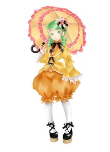 Rating: Safe Score: 0 Tags: 1girl black_umbrella bow dress drill_hair frills full_body green_eyes green_hair hair_ornament holding_umbrella image kanaria lolita_fashion long_sleeves pantyhose parasol red_umbrella shoes solo standing striped umbrella white_background white_legwear User: admin
