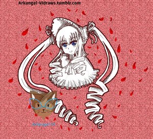 Rating: Safe Score: 0 Tags: 1girl blue_eyes dress drill_hair flower halftone halftone_background hat image long_hair long_sleeves looking_at_viewer petals polka_dot_background red_theme rose rose_petals shinku solo twin_drills twintails very_long_hair User: admin