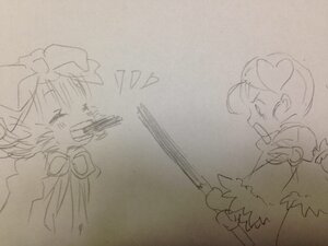 Rating: Safe Score: 0 Tags: 2girls dress flandre_scarlet hat hinaichigo image jewelry kanaria mob_cap monochrome multiple_girls pair puffy_short_sleeves puffy_sleeves short_hair siblings side_ponytail sisters sketch traditional_media wings User: admin