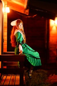 Rating: Safe Score: 0 Tags: 1girl brown_hair dress full_body green_dress lantern long_hair long_sleeves solo standing suiseiseki User: admin