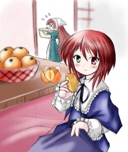 Rating: Safe Score: 0 Tags: 2girls artist_request blue_dress blush dress flying_sweatdrops food fruit green_eyes head_scarf heterochromia image kotatsu long_sleeves mandarin_orange multiple_girls pair photoshop_(medium) pumpkin red_eyes rozen_maiden short_hair siblings sisters souseiseki suiseiseki table twins User: admin