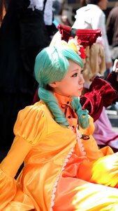 Rating: Safe Score: 0 Tags: 1girl aqua_hair blurry depth_of_field dress kanaria long_hair solo solo_focus User: admin
