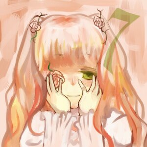 Rating: Safe Score: 0 Tags: 1girl bangs face flower glasses green_eyes hands hands_on_own_face image kanroji_mitsuri kirakishou long_hair pink_hair solo tears User: admin