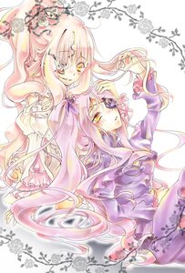 Rating: Safe Score: 0 Tags: 2girls barasuishou dress dual_persona eyepatch flower hair_flower image kirakishou long_hair multiple_girls pair pink_hair rose smile yellow_eyes User: admin