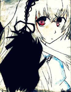 Rating: Safe Score: 0 Tags: 1girl bangs choker closed_mouth hair_ribbon image looking_at_viewer red_eyes ribbon short_hair solo suigintou white_hair wings User: admin
