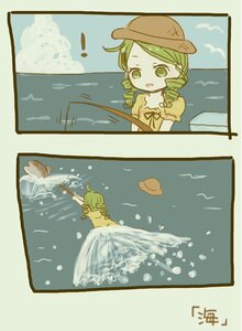 Rating: Safe Score: 0 Tags: 1girl comic drill_hair green_eyes green_hair hat image kanaria solo tomoe_mami twin_drills User: admin