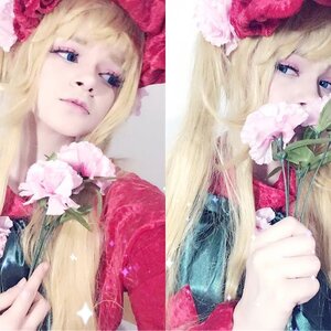Rating: Safe Score: 0 Tags: blonde_hair blue_eyes flower hair_flower hair_ornament hands long_hair pink_flower pink_rose rose shinku solo User: admin