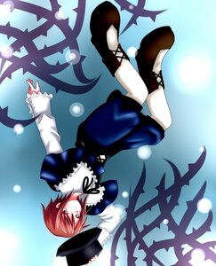 Rating: Safe Score: 0 Tags: 1girl boots brown_hair hat hat_removed headwear_removed heterochromia holding_clothes holding_hat image long_sleeves pantyhose red_eyes red_hair short_hair solo souseiseki top_hat white_legwear User: admin