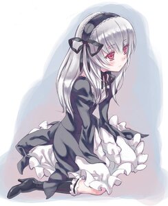 Rating: Safe Score: 0 Tags: 1girl bad_id bad_pixiv_id bangs black_dress black_footwear black_legwear blush boots closed_mouth dress frills full_body gothic hairband high_heel_boots high_heels image juliet_sleeves kneeling long_hair long_sleeves moriki_takeshi pale_skin puffy_sleeves red_eyes rozen_maiden silver_hair sitting solo suigintou wariza User: admin