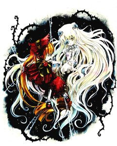 Rating: Safe Score: 0 Tags: 2girls absurdly_long_hair bdsm blonde_hair bondage bound closed_eyes commentary_request dress eyepatch flower hair_ornament image kirakishou long_hair multiple_girls painting_(medium) pair partial_commentary rose rozen_maiden shinku silk spider_web tetuankyo thorns traditional_media very_long_hair watercolor_(medium) User: admin