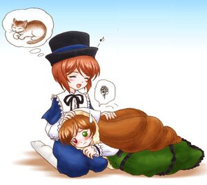 Rating: Safe Score: 0 Tags: 2girls 3girls blush brown_hair closed_eyes dress eighth_note green_dress green_eyes hat heterochromia image long_sleeves multiple_girls musical_note open_mouth pair red_eyes short_hair siblings sisters souseiseki spoken_squiggle squiggle suiseiseki top_hat twins User: admin