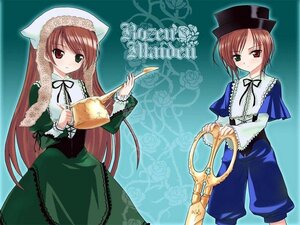 Rating: Safe Score: 0 Tags: 2girls brown_hair dress frills green_dress green_eyes hat head_scarf heterochromia holding image long_hair long_sleeves looking_at_viewer multiple_girls pair red_eyes scissors siblings sisters souseiseki suiseiseki top_hat twins very_long_hair watering_can User: admin