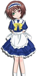 Rating: Safe Score: 0 Tags: 1boy :< :t blush bow brown_hair crossdressing dress frills green_eyes hairband heterochromia image otoko_no_ko pout red_eyes short_hair solo souseiseki white_legwear yellow_bow User: admin