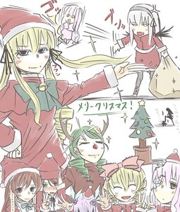 Rating: Safe Score: 0 Tags: antlers blonde_hair blush christmas christmas_ornaments christmas_tree hat image long_hair multiple multiple_girls pink_hair sack santa_costume santa_hat shinku smile sparkle sparkling_eyes star_(symbol) tagme User: admin