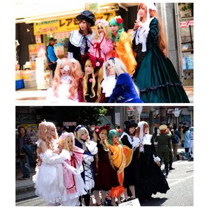 Rating: Safe Score: 0 Tags: 6+boys 6+girls 91076 blonde_hair blue_eyes bow brown_hair building choker city closed_eyes dark_skin dress flower frills green_hair hair_ornament hat jacket jewelry long_hair multiple_boys multiple_cosplay multiple_girls necklace pants pantyhose pink_hair ribbon short_hair skirt striped tagme User: admin