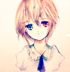 Rating: Safe Score: 0 Tags: 1girl bangs blurry closed_mouth expressionless eyebrows_visible_through_hair frilled_shirt_collar frills hair_between_eyes hariruri image looking_at_viewer short_hair simple_background solo souseiseki upper_body User: admin