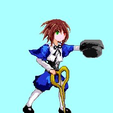 Rating: Safe Score: 0 Tags: 1girl auto_tagged blue_background blue_dress brown_hair dress green_eyes heterochromia holding image long_sleeves pantyhose pixel_art red_eyes short_hair simple_background solo souseiseki white_legwear User: admin